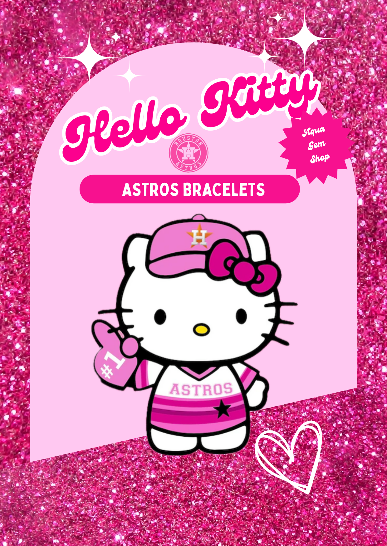 Astros Hello Kitty Inspired Bracelet