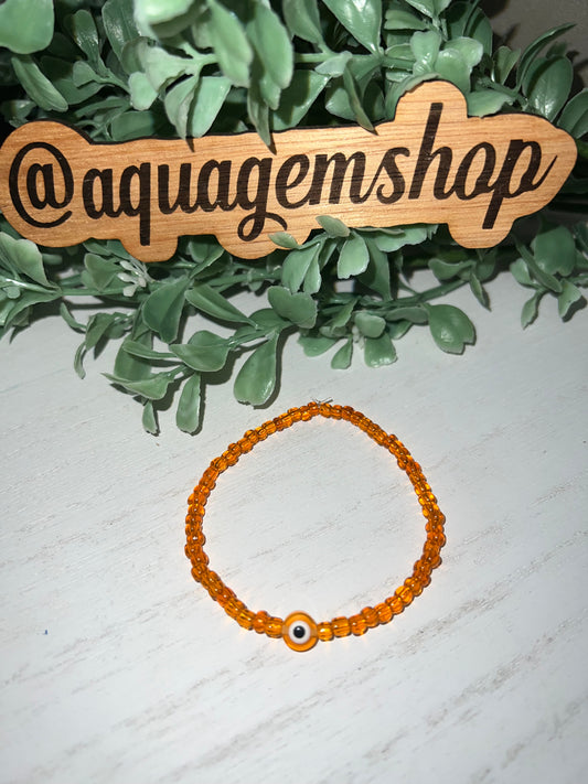 Orange OJO Bead Bracelet