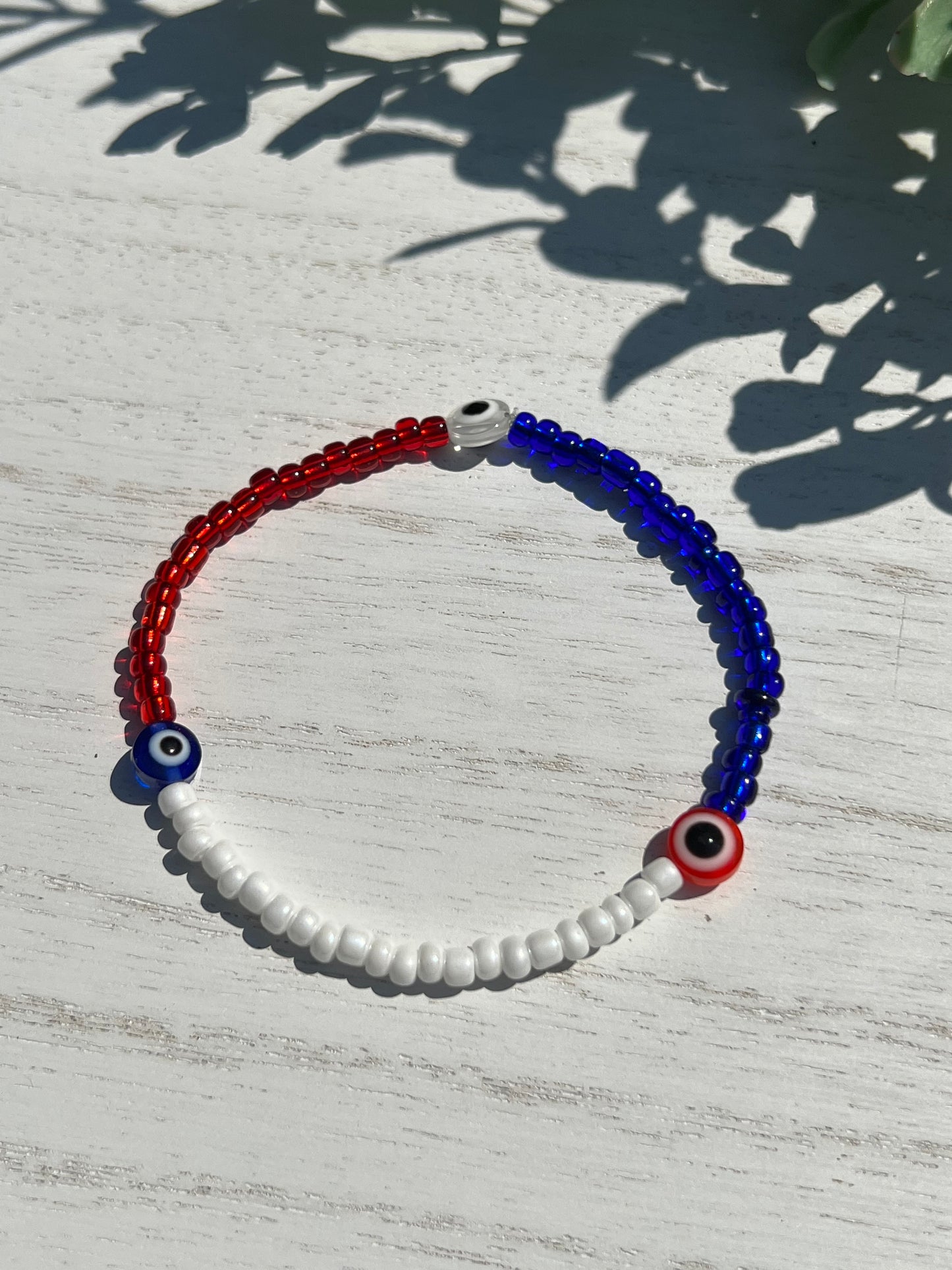 Red White & Blue  Bead