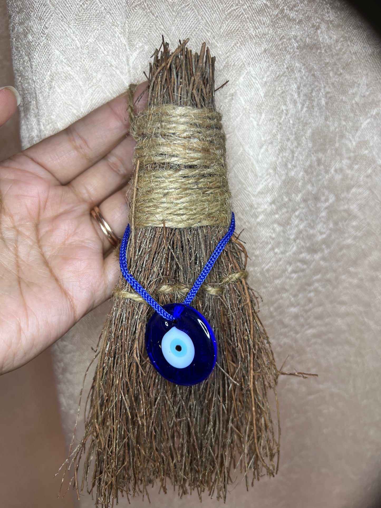 Cinnamon Broom With Evil Eye