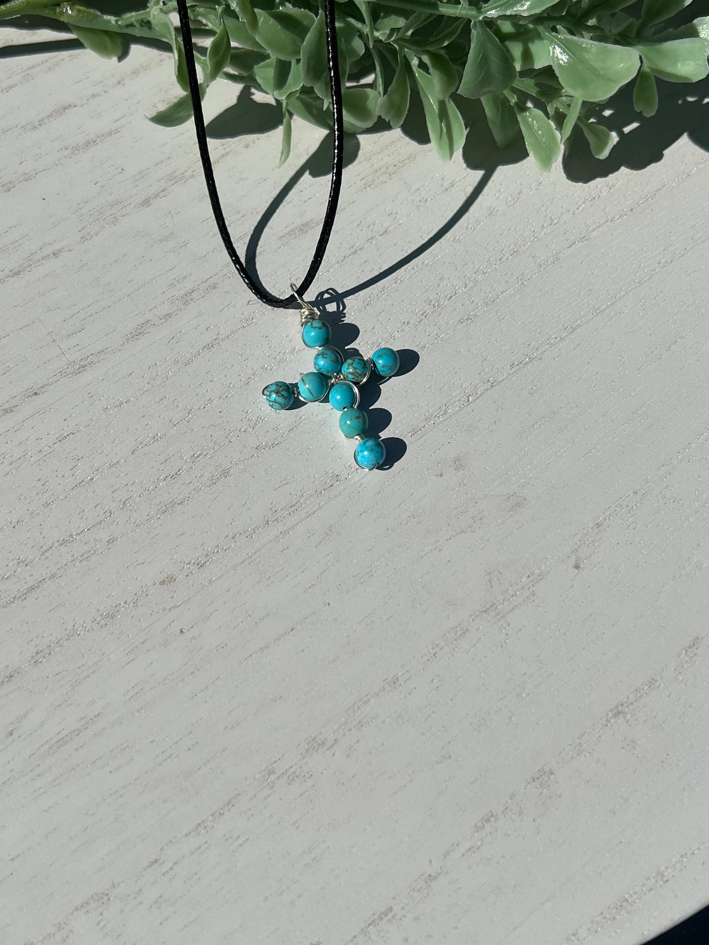 Turquoise Cross Necklace Small