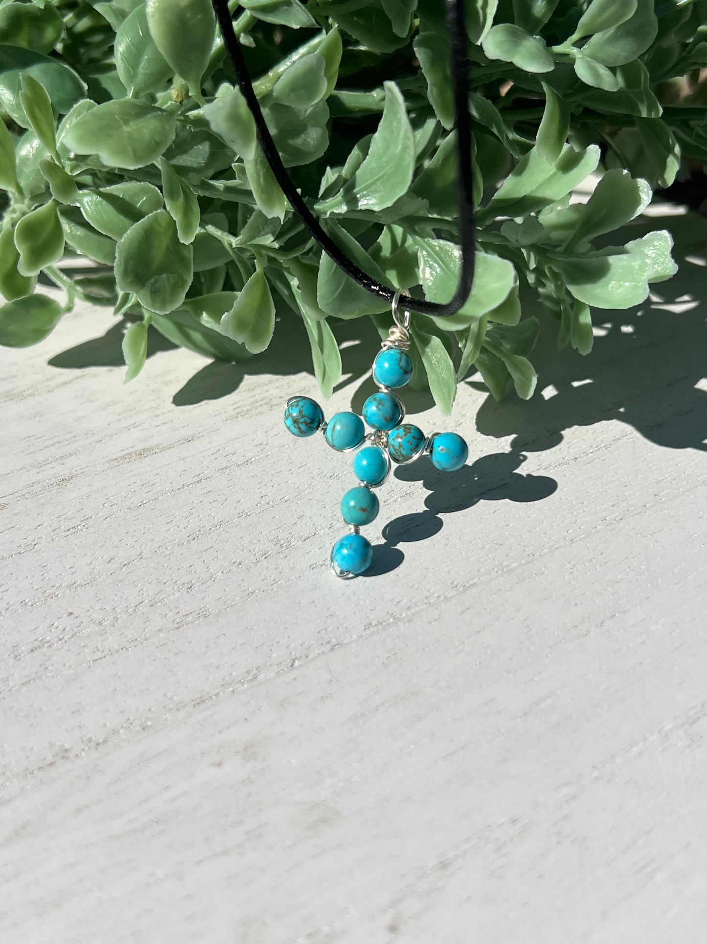 Turquoise Cross Necklace Small