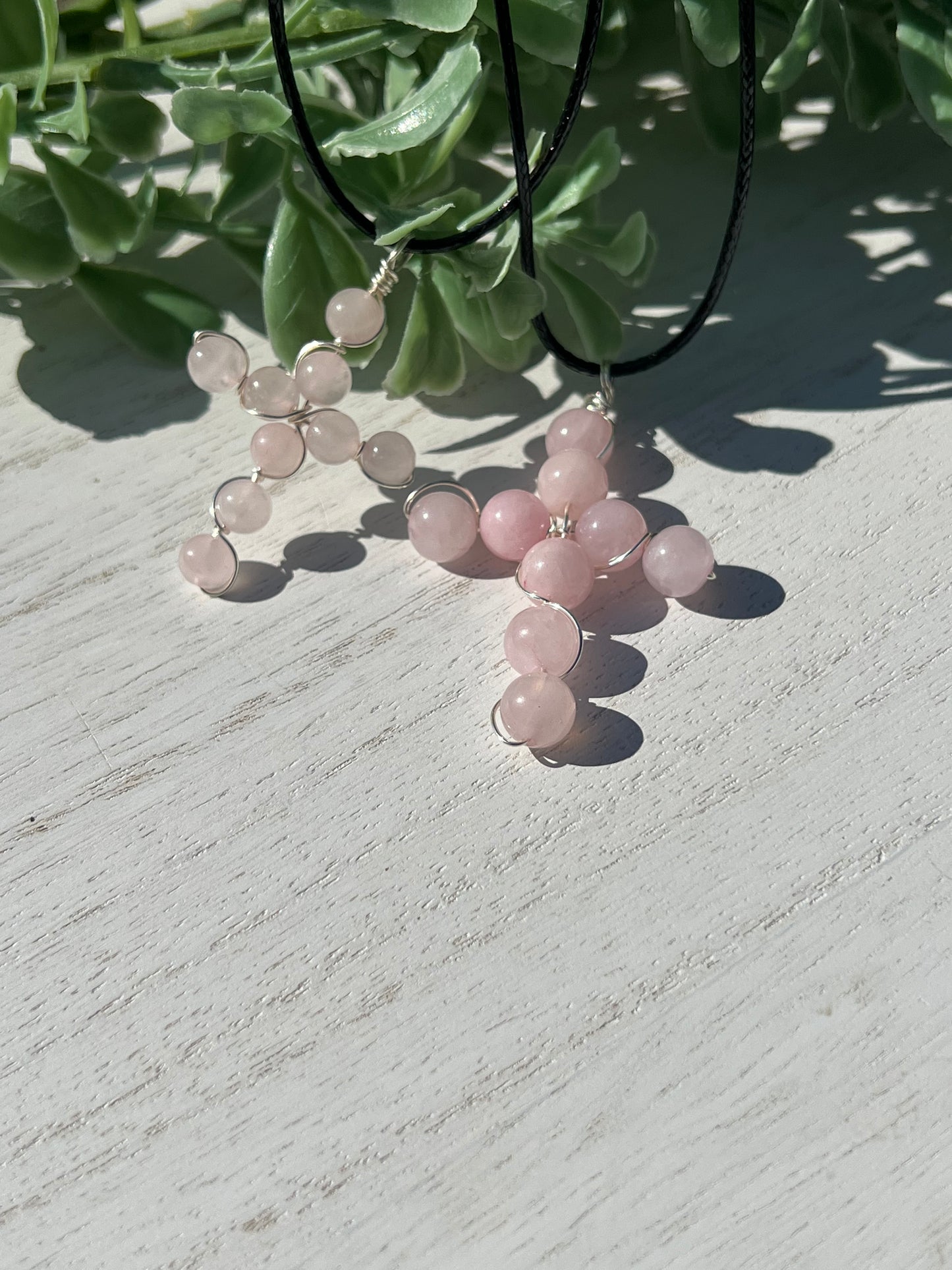 Rose Quartz Cross Medium