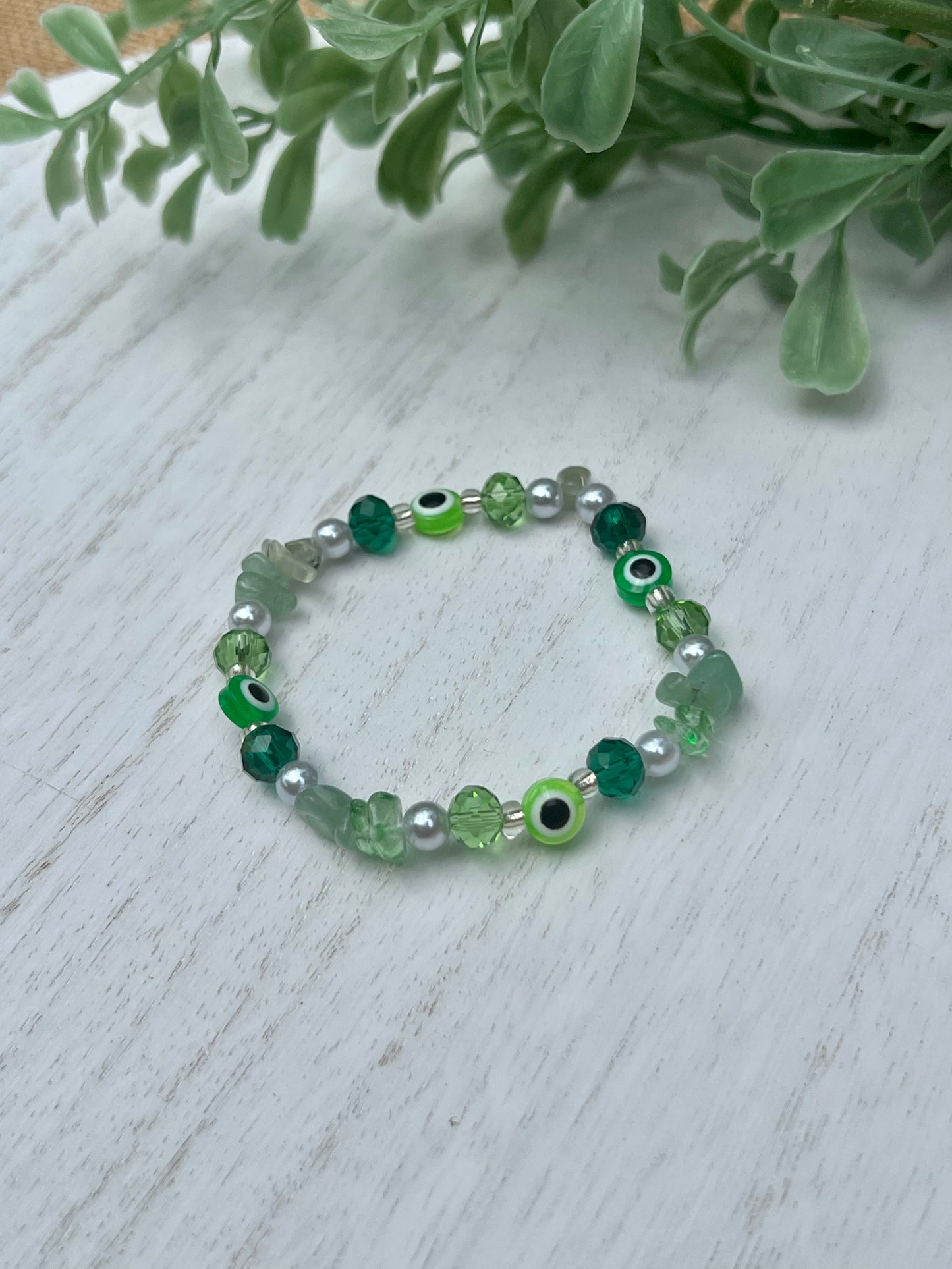 Green Aventurine OJO Mix with Pearls